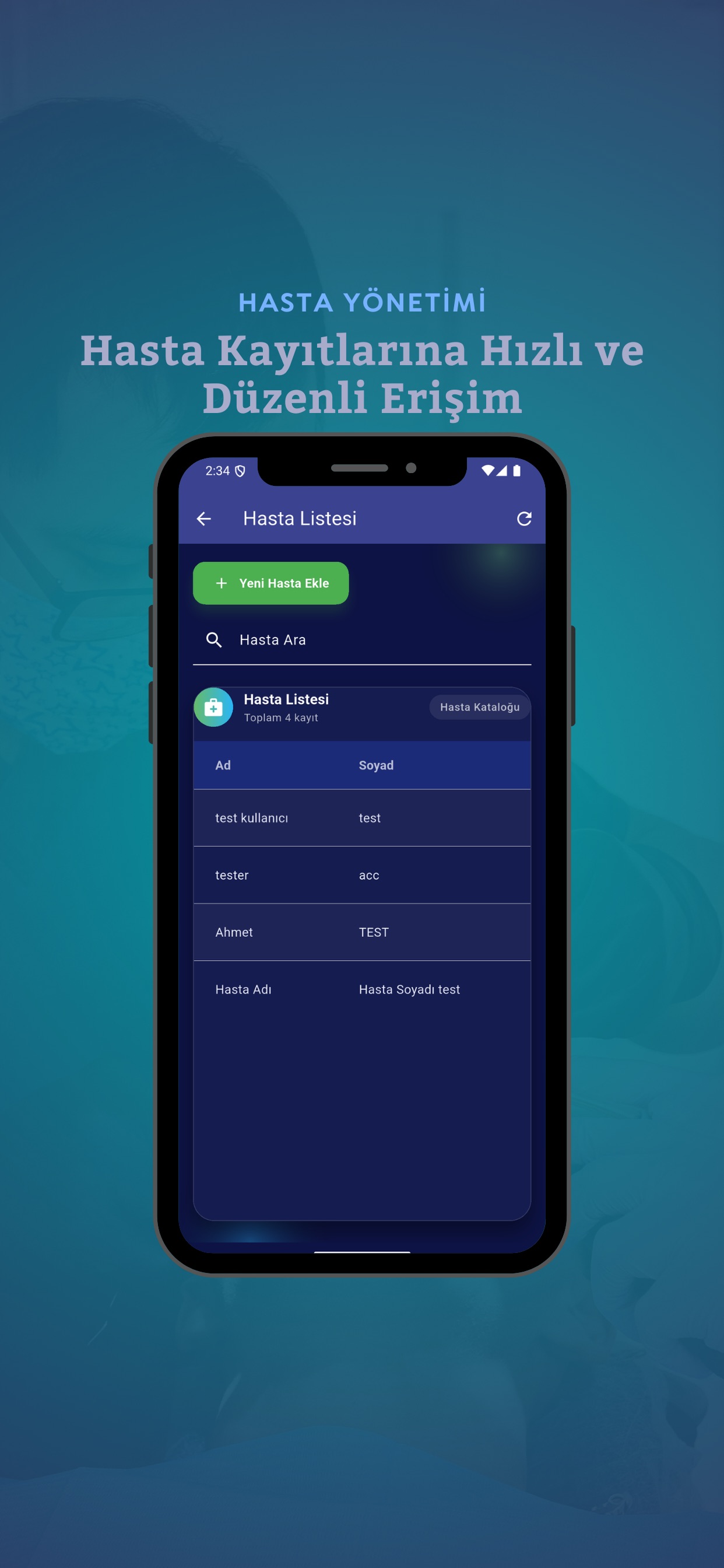 Desk4Dent App Store screenshot showing a second public clinic workflow view.